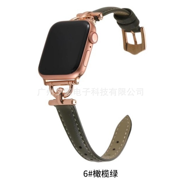 Klockarmband för Apple Watch iWatch 38/40/41mm Roséguld/Oliv