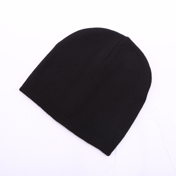 Lämmin talvi neulottu pipo hatut Miesten ohut naisten casual urheilullinen cap, unisex Black M