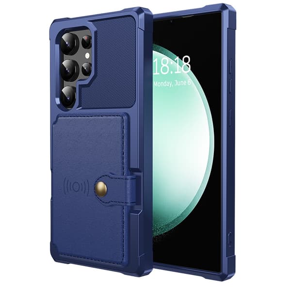 Fodral för iPhone16pro blå ZM03 bilkort anti-fall