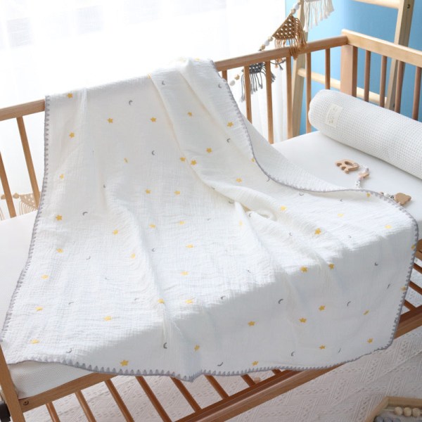 Babys håndklædebetræk tæppe 4 lag/6 lag rent bomuldsgarn Buxia Yellow Star Moon Six layers 120 * 150CM