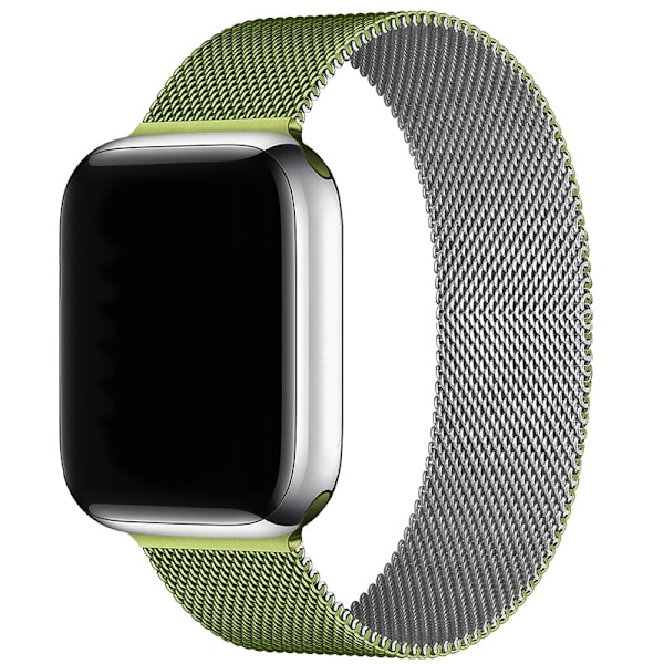 Klockarmband för Apple Watch iWatch 38/40/41/42mm Silver Grön P