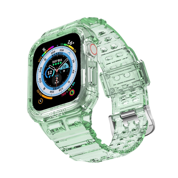 Klockarmband för Apple Watch iWatch 38/40/41mm Genomskinligt Grön