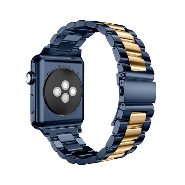 Klockarmband för Apple Watch iWatch Interface 38-40-41mm s10-42mm Tre pärlor - blått och guld hög kvalitet
