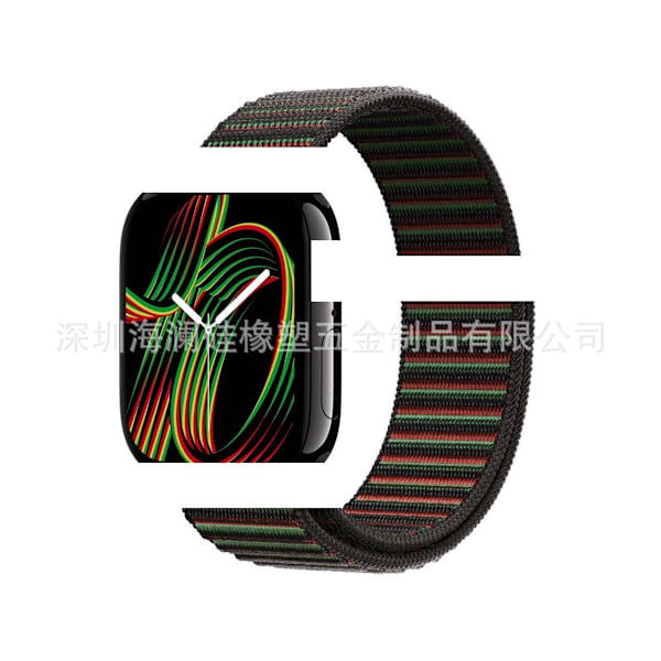 Kellon ranneke Apple Watch iWatch 38/40/41/series10-42 Unity musta, punainen, vihreä