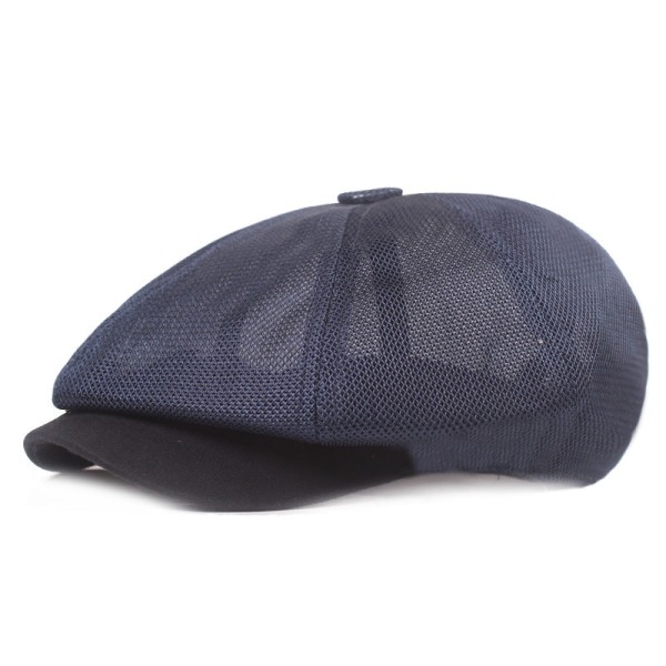 Beret Hat 2022 Spring Summer Mesh Solsikker Pustende mote Solsikker hette Navy blue M（56-58cm）