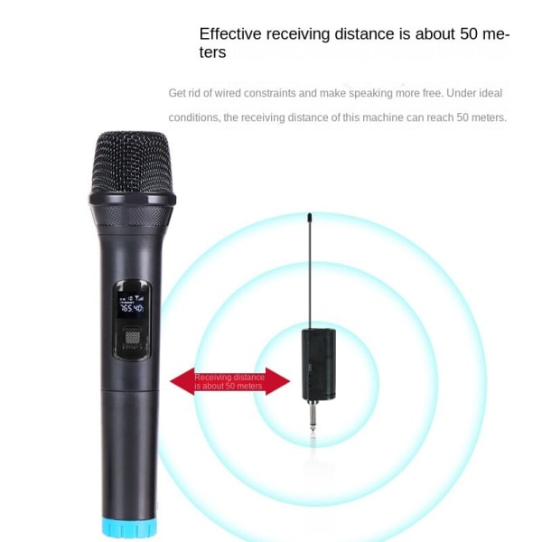 Yksi-kaksi kaksoislangaton mikrofoni kotiin KTV ulkokäyttöön matkapuhelin  tietokone suora lähetys kädessä pidettävä universal karaoke-gadget Default  Title 1866 | Default Title | Fyndiq