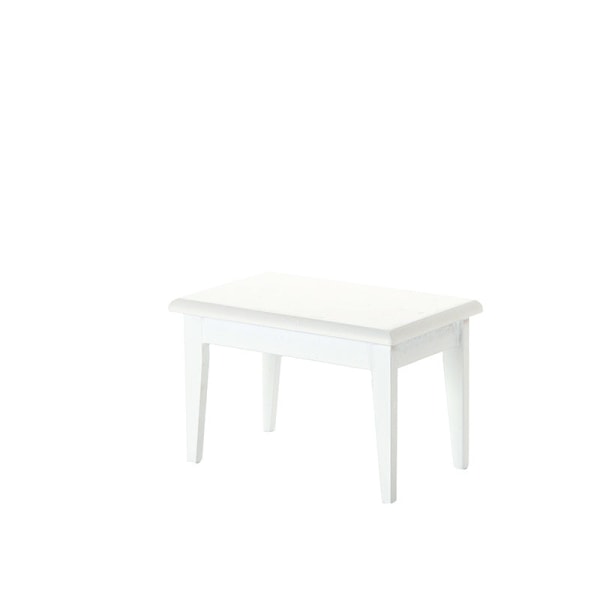 Miniaturemøbler Legetøjsdukker Hus gør-det-selv dekorationstilbehør Mini 1:12 bambusstolesæt White table
