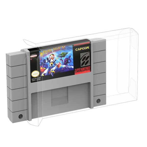 SNES-pelikortin suojakotelo SNES-säilytyslaatikon näyttörasia SNES-kasetinsuoja