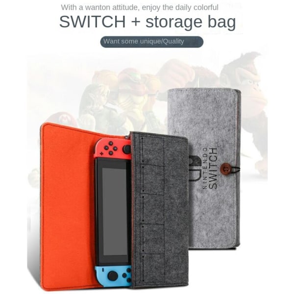 För Nintendo Nintendo Switch Väska NS Tillbehör Anti-Seismic Host Storage Box Cover Switch Light gray