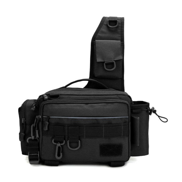 Tackle Bag kalastusvapa Tactical Reppu Crossbody Insertion sauvavapa Black