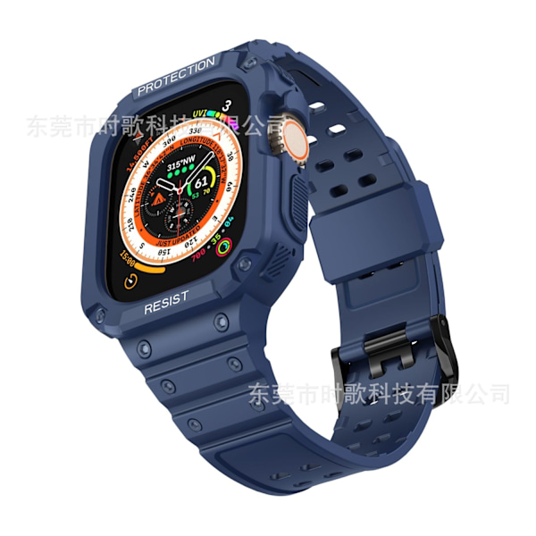 Klockarmband för Apple Watch iWatch 42/44/45mm Universal Enkelknäppt Mörkblå