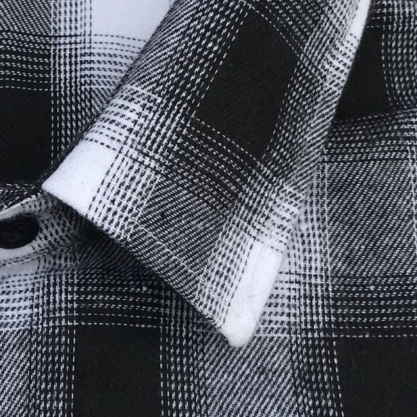 Pige Kvinders falsk krave Aftagelig krave Herre plaid aftagelig krave skjortekrave Black and white plaid-39 yards