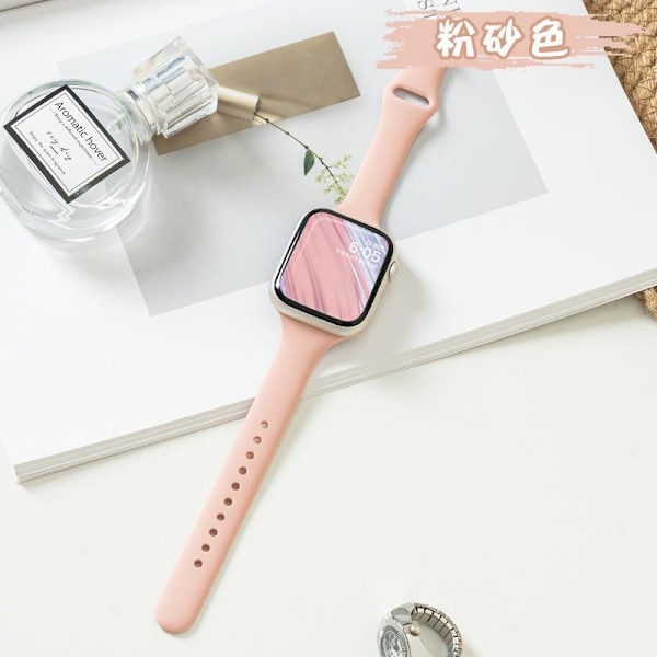 Kellon ranneke Apple Watch iWatch 38/40/41/ 10. sukupolvi 42mm universal 1 vaaleanpunainen hiekka väri