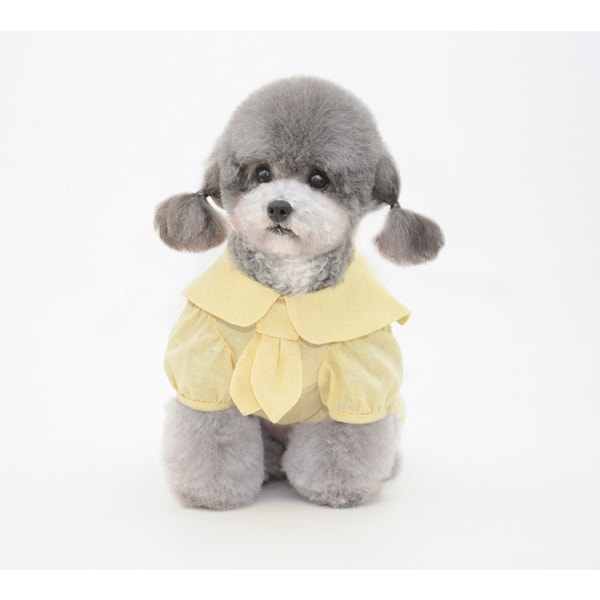 Kæledyrstøj Forår Sommer Preppy Style Pet Nederdel Teddy Pomeranian Blue M