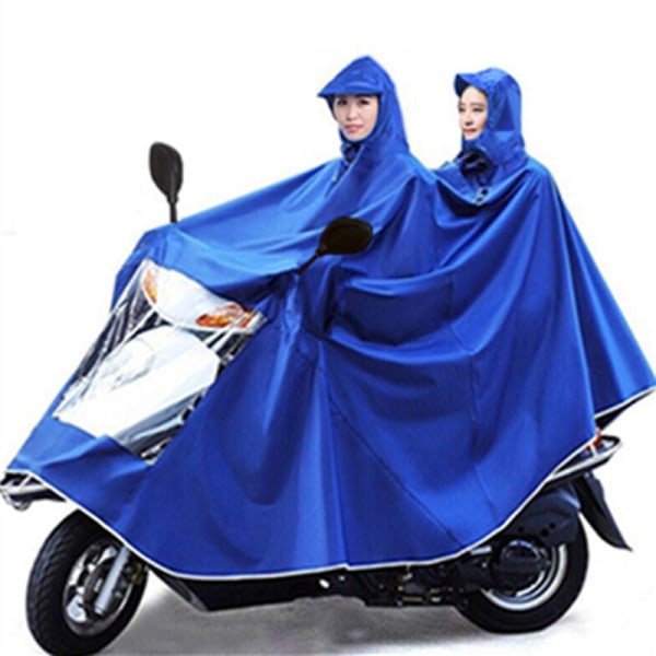 Regnfrakk Regndress Elektrisk Motorsykkel Stor Tykket Riding Anti-Regnstorm Double Blue 8XL medium and large vehicle