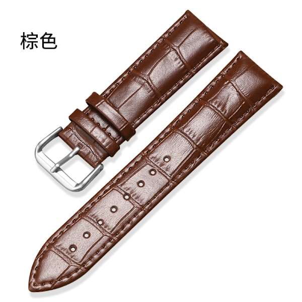 Klockarmband för Apple Watch iWatch 38-40-41mm EC-Bamboo Brun-Silver Spänne