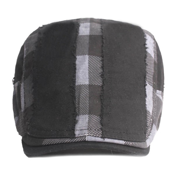 Barettihattu Cap Miehet ja naiset Baretti Korean tyyli Yksinkertaiset Advance-hatut Taiteellinen retrohattu Nuorten hattu Gray Adjustable