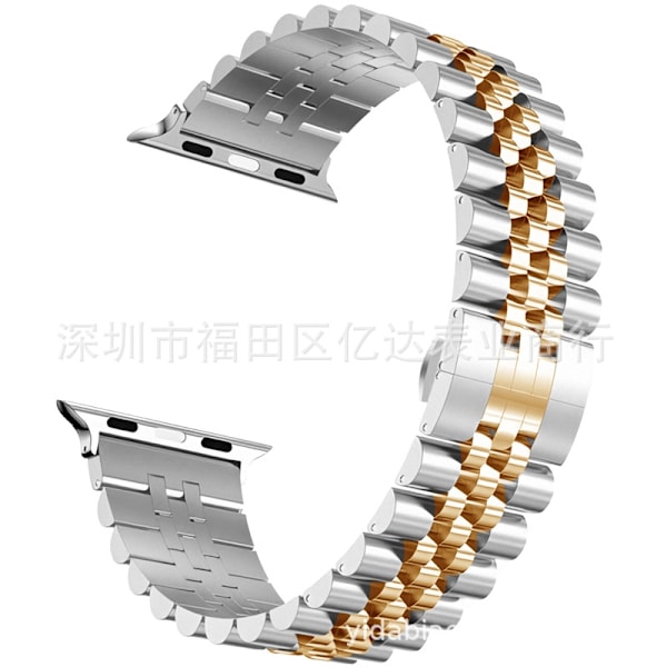 Kellon ranneke Apple Watch iWatch 38/40/41mm 10. sukupolvi -42mm Hopea Ruusu