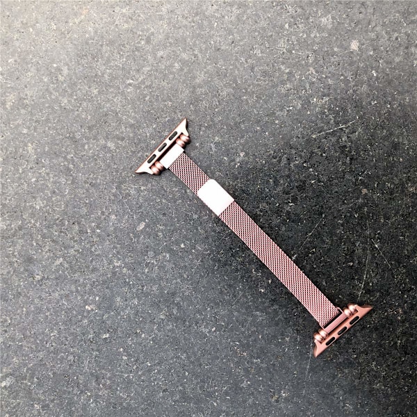 Klockarmband för Apple Watch iWatch 38/40/41/42mm liten urtavla Rosrosa