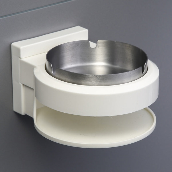 Ashtray Wall-Mounted  European-Style Creative Domestic Toilet Bathroom Stainless Steel Ash Ashtray Golden, round