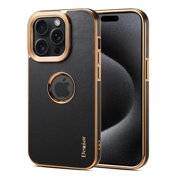 Etui til iPhone 13 Pro sort fuldt håndlavet okselæder