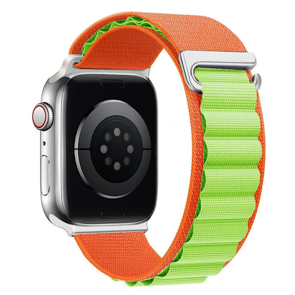 Klockarmband för Apple Watch iWatch 38/40/41mm rostfritt stål kontakt orange med grön