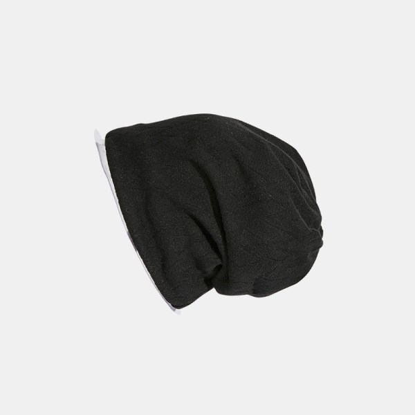 Lämmin talvi neulottu pipo hatut Naisten muoti All-Match paksu villainen korealaistyylinen laukku pään unisex Black M（55-58cm）