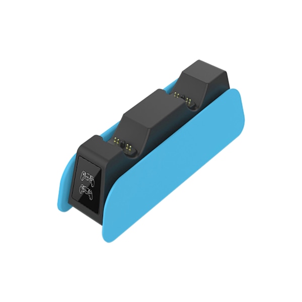 For PS5 trådløst håndtak dobbeltseter lader PS5 Bluetooth håndtak ladebase PS5 håndtak lader Black and Blue