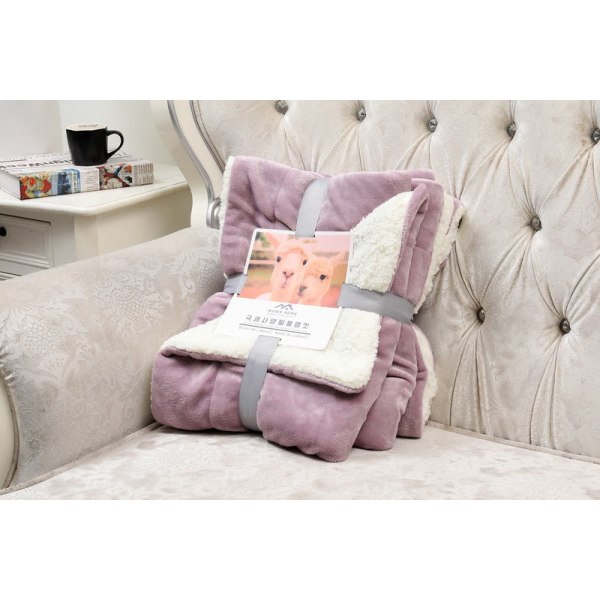 Talvipaksutettu samettipeitto Berber Fleece -peitto Yksi kaksinkertainen peitto Kaksikerroksinen lahjapeitto Pink 180*200