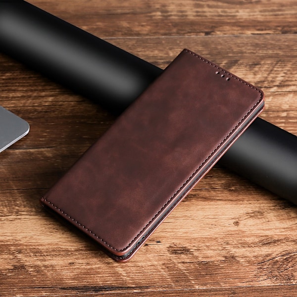 Etui til iPhone 13 Pro mørkebrun kortslot