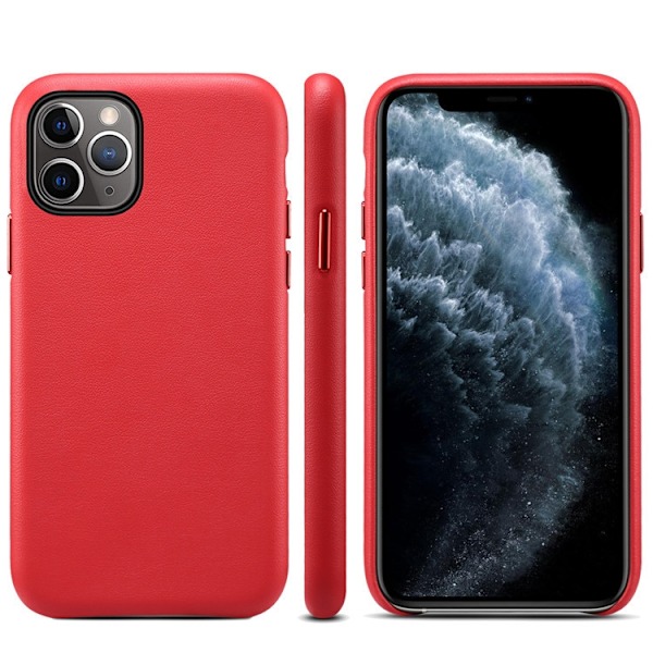 Fodral för iPhone15promax rött lammmönster anti-fall tunt slitstarkt läder