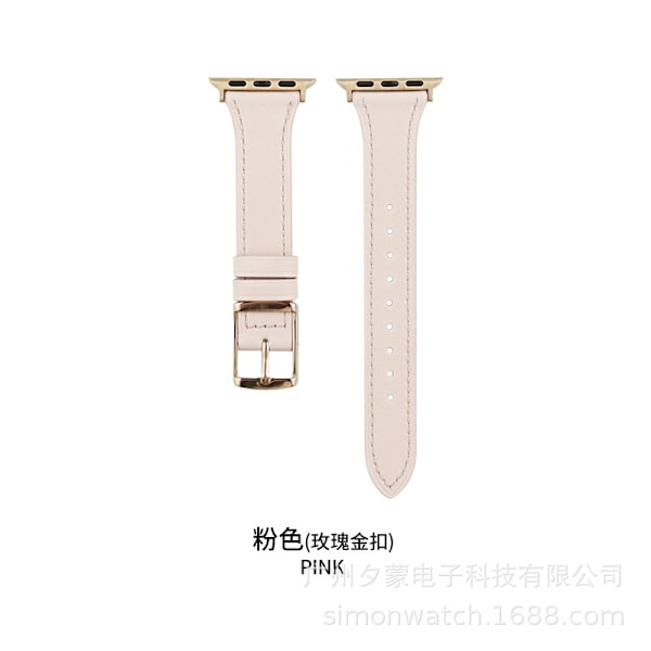 Klockarmband för Apple Watch iWatch 46mm 10:e generationen rosa roséguldspänne