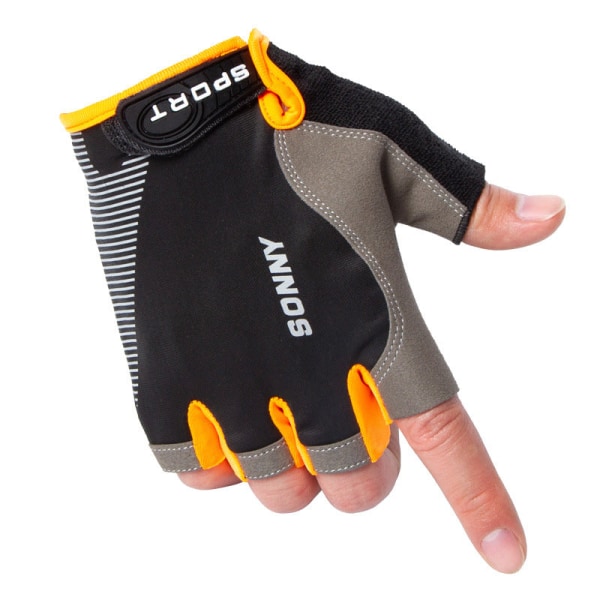 Kvinder Mænd Cykelhandsker Sommer Is Silk Fitness Anti-Slip Blue M