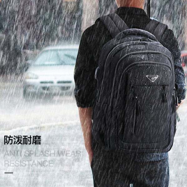 Men Backpack Shoulder Bag Men's Large Capacity Backpack Business Computer Bag zm45 Light gray 18 inches