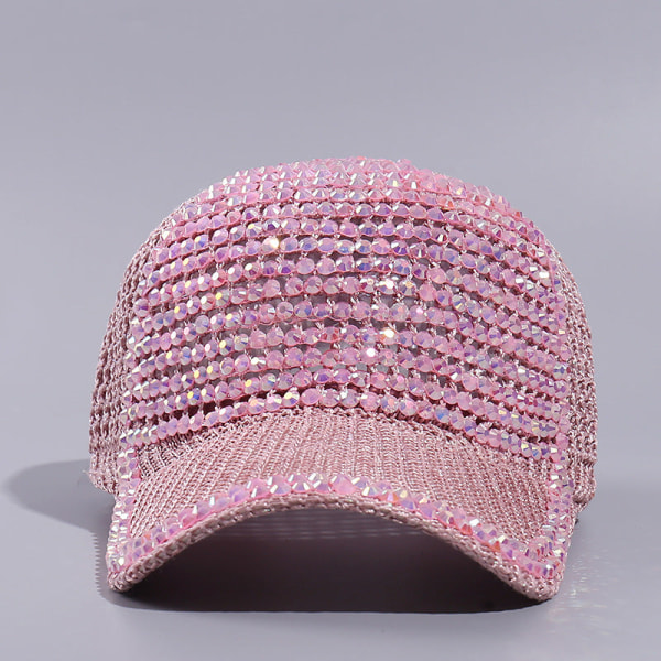 Baseballcaps 2022 Spring Summer Mesh Pustende solbeskyttelseshette Pink Adjustable