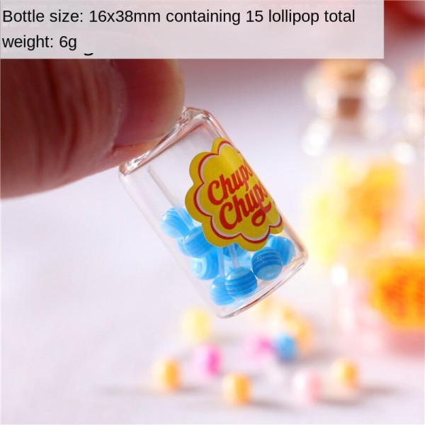 15 st Miniatyrmöbler Leksak Dockor Hus Gör-det-själv dekoration Tillbehör Mini Färg Lollipop Yellow
