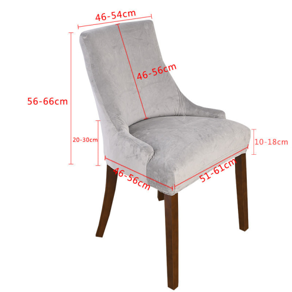 Sofastoltrekk Alt inkludert i ett stykke Silver Fox Flanell Spisebord Hotellstoltrekk Supermykt Brown 46*68*55cm