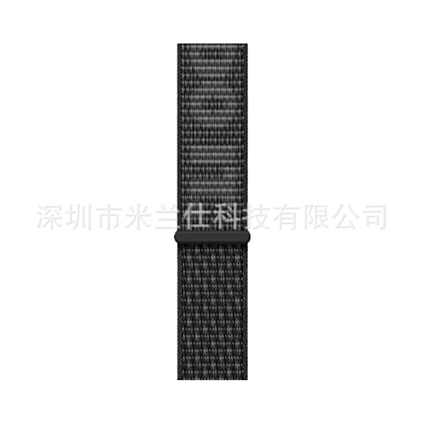 Urrem til Apple Watch iWatch 38/40/41/42mm-S10 138 Sort med Snow Peak Hvid