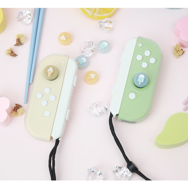 För Nintendo Switch JoyCon Modified Shell NS OLED Gamepad Cover Magic Modified Shell Left avocado right pink