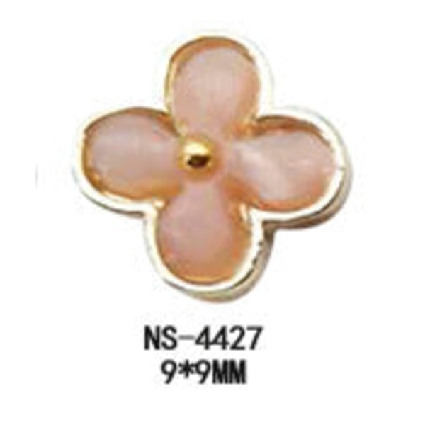 Kynsikoristeet nail art varten kukkiva kukka sadekukka kivi jade jäljitelmä kuori meripihka timantiseos metallikoristeet NS-4427