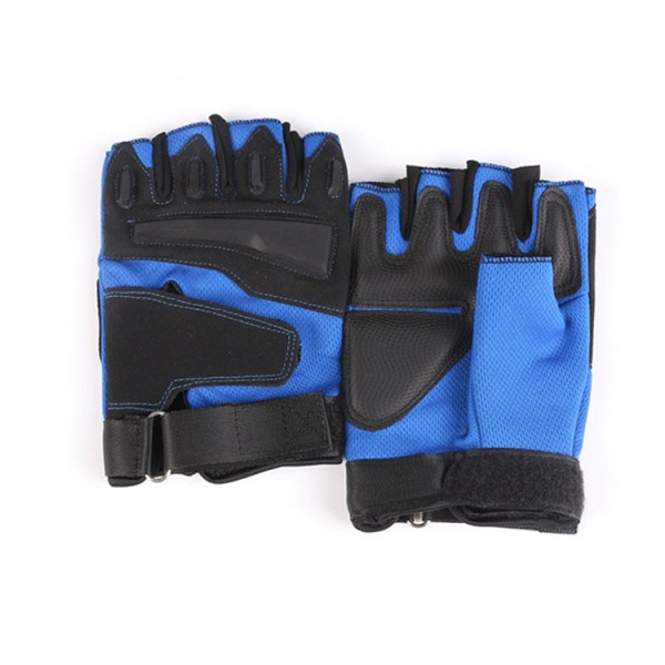 Kvinner Menn Sykkelhansker Utendørs Sykling Sport Fitness Halvfingerhansker New version Blue M