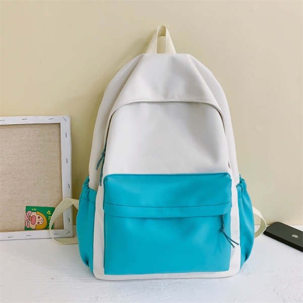 Kvinnor tjej ryggsäck axelväska skolväska Korean-Style All-Matching Student Bag Trend Junior College Style Green 44*33*15cm