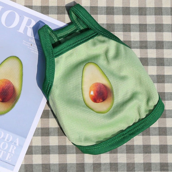 Husdjurskläder Camisole Mesh Andas små och medelstora hundar Vår- och sommartillbehör Avocado m