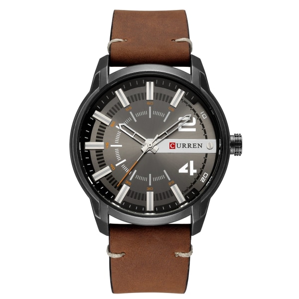 Herreure Digital Surface Belt Vandtæt Quartz Watch Gift Black shell