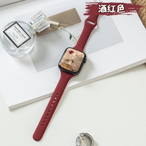 Klockarmband för Apple Watch iwatch 1/2/3 generation 42mm/44/45/46/49mm universal 1 vinröd