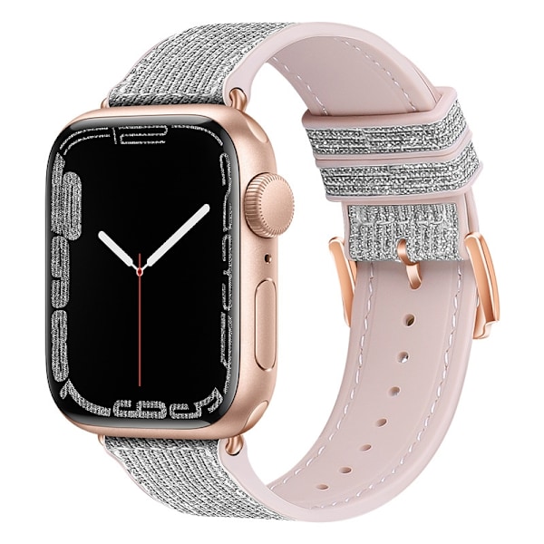 Klockarmband för Apple Watch iWatch 42/44/45MM vit silver