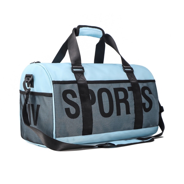 Reiseveske med stor kapasitet Yogabag Kvinners skulder Crossbody Training Sportsbag Bagasjeveske Light blue: JSB217-LS-12A-SP36