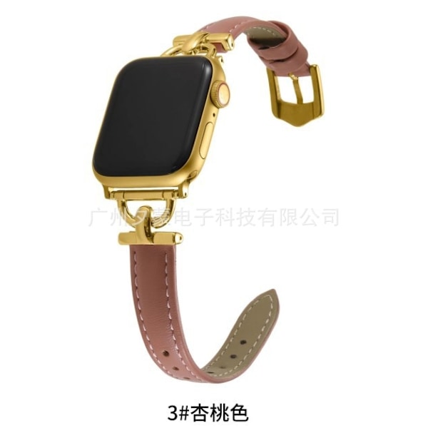 Kellon ranneke Apple Watch iWatch 38/40/41mm kulta/aprikoosi