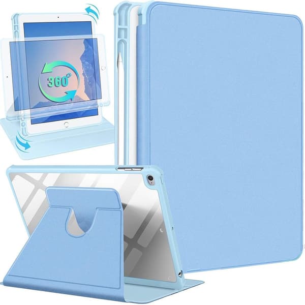 Stilig etui for iPad Mini 6 Hvit Isblå Bokstativ