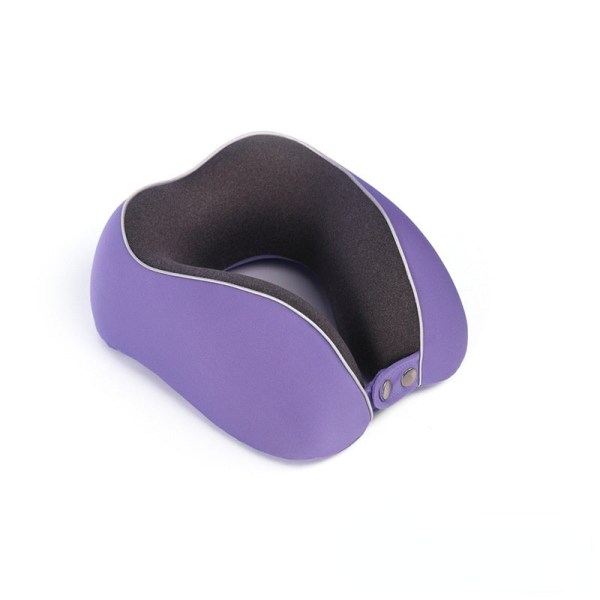 Myk behagelig reisepute U-formet nakkepute med minneskum Purple U-shape pillow